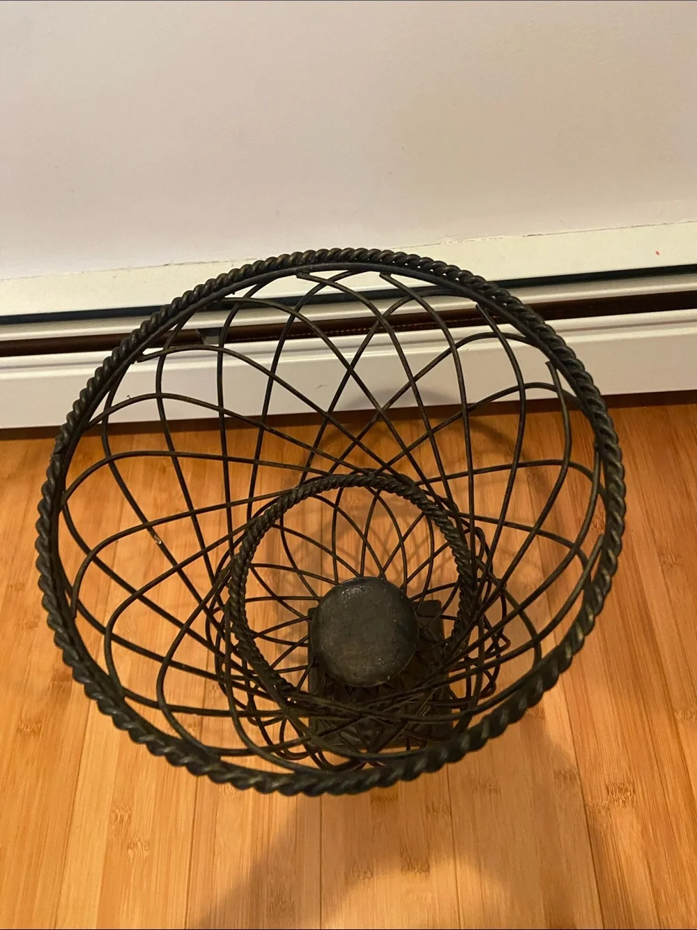 Black Metal Wire Decorative Urn Basket - Home Accents